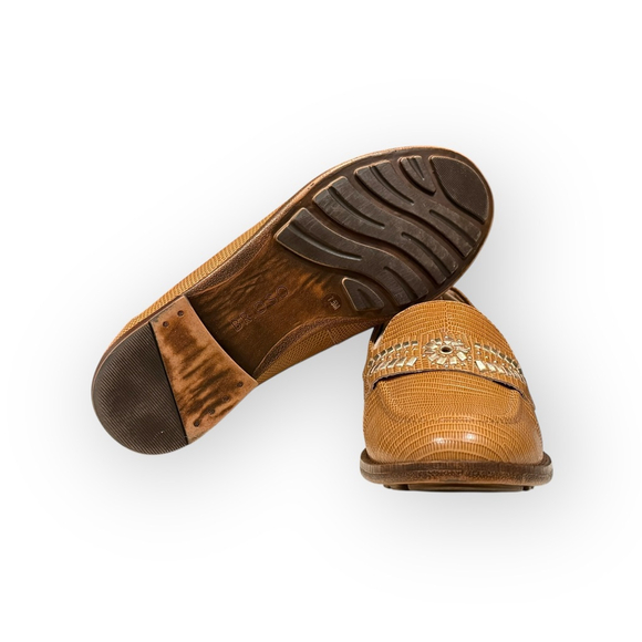 Brioso Frisco Women’s Lizard Embossed Loafers Gold Detail Size 7.5 NWOT - Picture 8 of 10